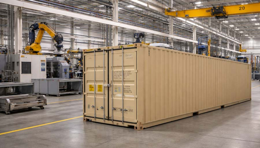 コンテナ、物流、工業用梱包、出荷準備の現場